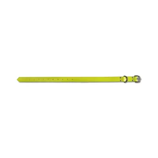 Collier PVC longueur 60 cm largeur 2,5cm jaune fluo Ajustable