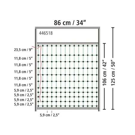 Porte pour filet électrique 90 cm- KERBL