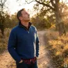 Pull Camionneur Carmel Indigo - Manches Longues - Col Montant