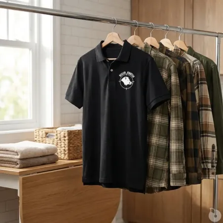 Polo Keiler Hunter noir logo 1