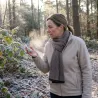 Écharpe isolante respirante douce laine de qualité marron