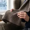 Écharpe isolante respirante douce laine de qualité marron