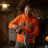 Sweat à capuche orange sangliers Bartavel Taille M à 3XL