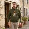 Sweat à capuche kaki épagneul Bartavel®