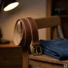 Ceinture en cuir marron 110cm