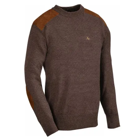 Pull marron col rond Verney-Carron Fox taille S à 3XL