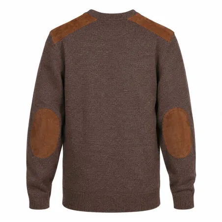 Pull marron col rond Verney-Carron Fox taille S à 3XL