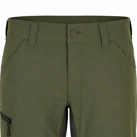 Pantalon chasse enfant Lynx polyester coton vert 6 à 16 ans