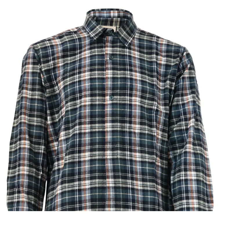 Chemise Tanouk flanelle 100% coton bleu marine