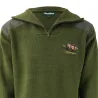 Pull col zippé Camionneur sanglier laine acrylique kaki 