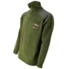 Pull col zippé Camionneur sanglier laine acrylique kaki 