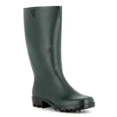 Bottes Ecoland semelle GRIP PVC doublure jersey vert 35 à 41