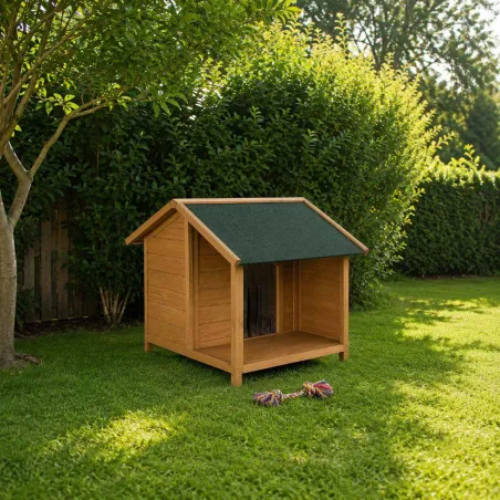 Niche en Bois pour Chien - Terrasse Épicéa 100x90x82cm
