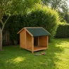 Niche en Bois pour Chien - Terrasse Épicéa 100x90x82cm