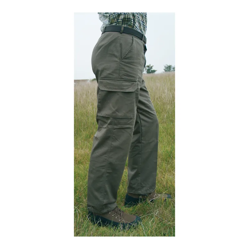 Pantalon treillis M64 4 poches coton toile de satin kaki