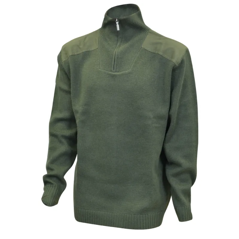 Pull Chasse chiné col camionneur 