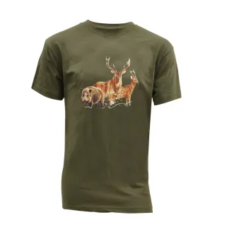 Tee-shirt Kaki Bartavel Grands Animaux Taille M à 5XL