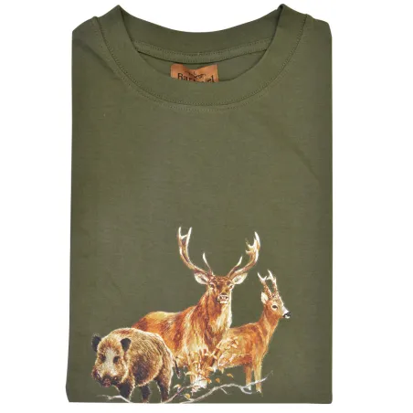 Tee-shirt Kaki Bartavel Grands Animaux Taille M à 5XL