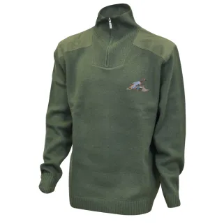 Pull Chasse chiné col camionneur 