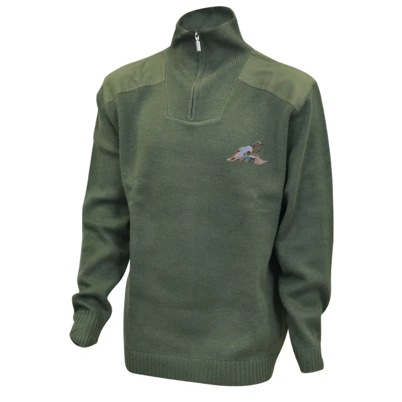 Pull Chasse chiné col camionneur 