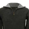 Pull col camionneur Lorry gris anthracite acrylique laine M à 3XL