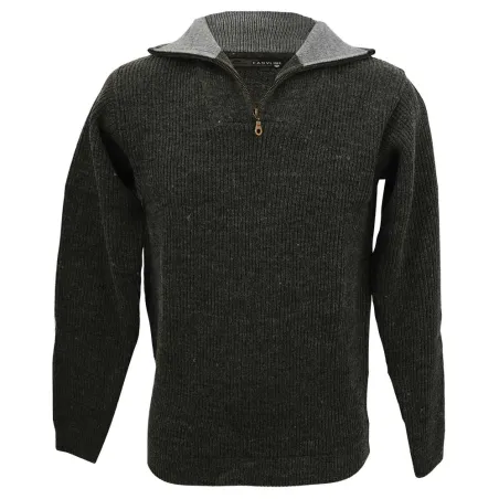 Pull camionneur Lorry gris anthracite acrylique et laine