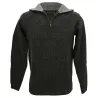 Pull col camionneur Lorry gris anthracite acrylique laine M à 3XL