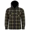 Chemise polaire à capuche 4 poches sherpa marron