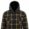 Chemise polaire à capuche 4 poches sherpa marron