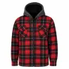 Chemise polaire à capuche 4 poches sherpa rouge