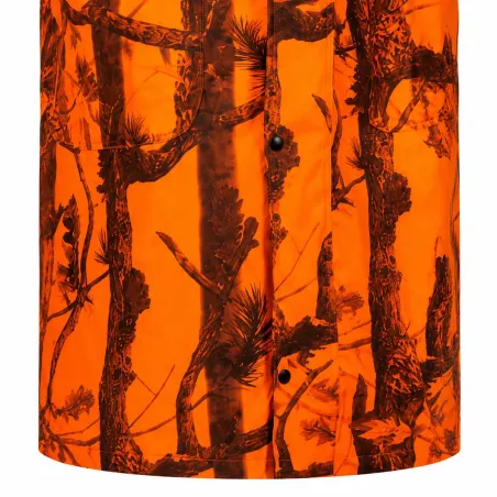Manteau imperméable long polyuréthane orange camo blaze M à 4XL
