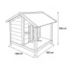 Niche en bois pour terrasse 130x105x100cm - Épicéa traité