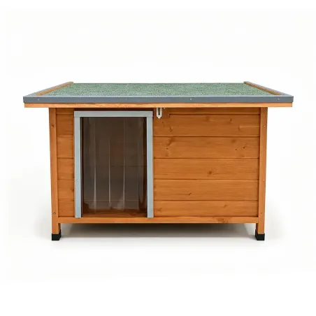 Niche en bois haute isolation 92x68x60cm - Épicéa 3 couches avec toit étanche