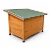 Niche en bois haute isolation 92x68x60cm - Épicéa 3 couches avec toit étanche