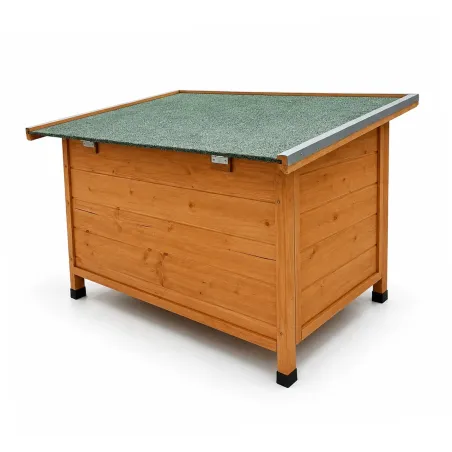 Niche en bois haute isolation 92x68x60cm - Épicéa 3 couches avec toit étanche