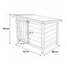 Niche en bois haute isolation 92x68x60cm - Épicéa 3 couches avec toit étanche
