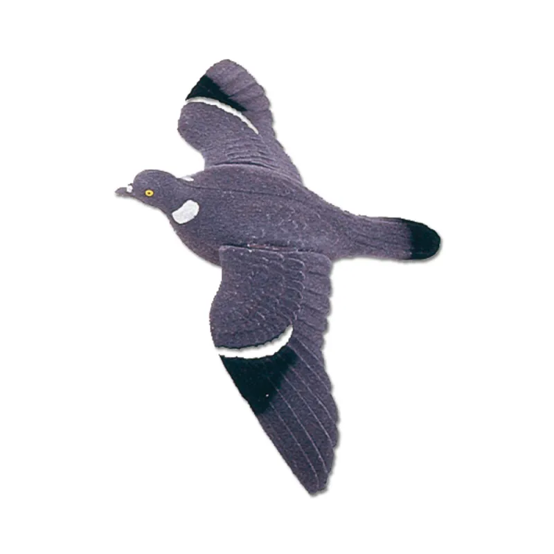 Pigeon floqué, ailes battantes avec ressort
