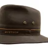 Chapeau Traveller léger coton ciré marron foncé 