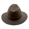 Chapeau Traveller léger coton ciré marron foncé 