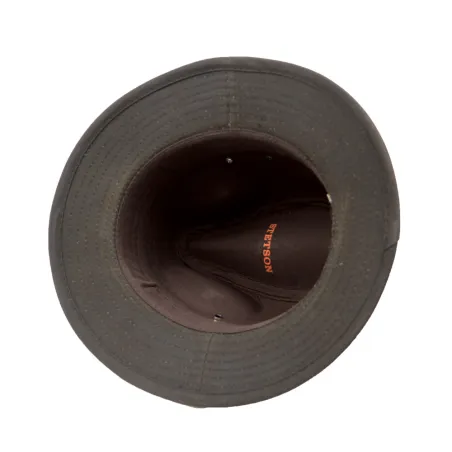 Chapeau Traveller léger coton ciré marron foncé 