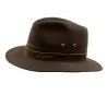 Chapeau Traveller léger coton ciré marron foncé 