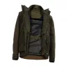 Veste Tourterelle polyester coton bicolore kaki marron