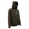 Veste Tourterelle polyester coton bicolore kaki marron
