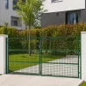 Portail 2 vantaux grillagé 3x1,5m - Maille 50mm - Vert