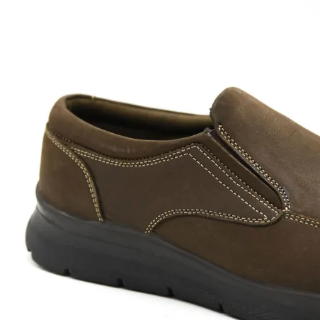 Chaussures Toucan cuir marron semelle PU double sans gêne