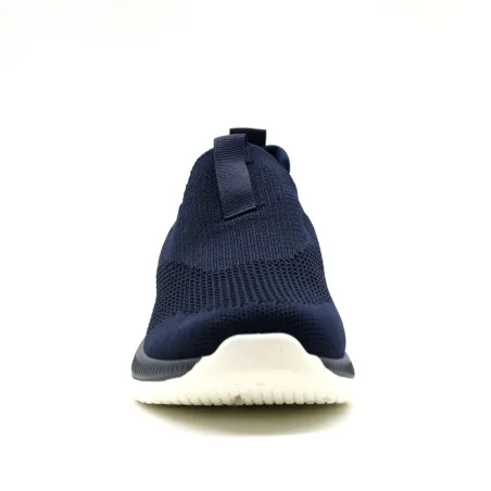 Baskets femme sans lacets textile semelle pvc bleu marine 36 à 42