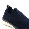 Baskets femme sans lacets textile semelle pvc bleu marine 36 à 42