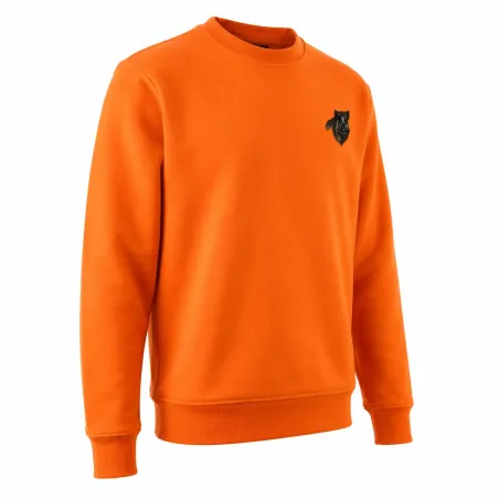 Sweat Orange Sanglier Treeland 100% Polyester Brodé Confortable