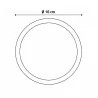 Plateau rond défenses de sanglier en chêne foncé ciré Ø16 cm | Ducatillon