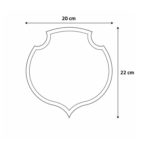 Écusson trophée forme cœur en chêne foncé ciré 22x20 cm | Ducatillon